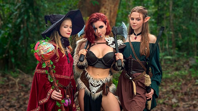 Porno D&D Dünyası – Sweetie Fox, Diana Rider ve ArinaFox Sex Adventure'da