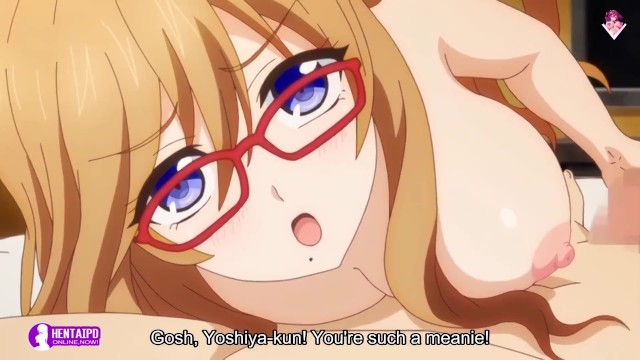Göğüsleri büyük gözlüklü hatun sevgilisiyle doggystyle pozisyonunda | Anime Hentai 1080p