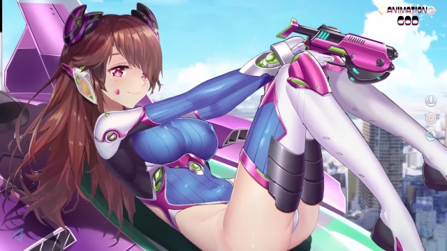 Overwatch d.va Mastürbasyon yapıyor ve oyuncakla sertçe boşalıyor. (dva, d va)