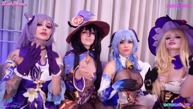 Octokuro, Purple Bitch, Leah Meow ve Sia Siberia'dan Genshin orji partisi