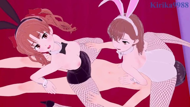 Mikoto Misaka ve Kuroko Shirai ve ben yoğun 3P seks yapıyoruz – A Certain Scientific Railgun Hentai