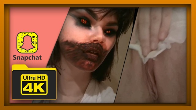 Hikayeler Snapchat №20 Ürkütücü kız amını okşuyor