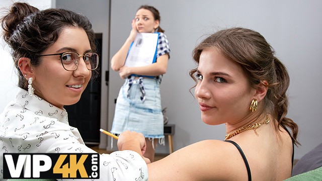 DYKE4K. Bayan patron, asistanını ve yeni ofis çalışanını nasıl memnun edeceğini biliyor